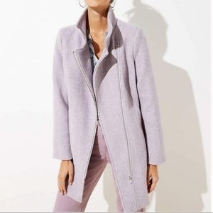 NWT LOFT Herringbone Moto Coat Size M